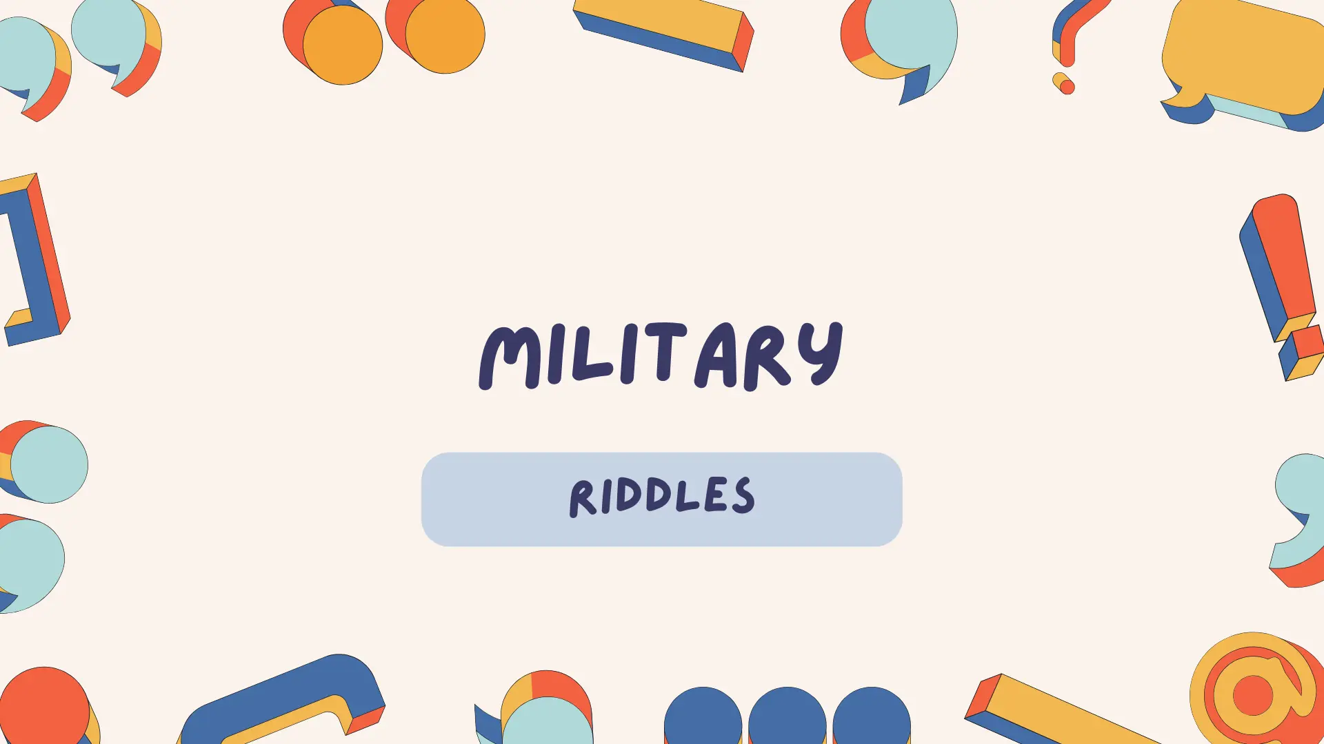 Military Riddles